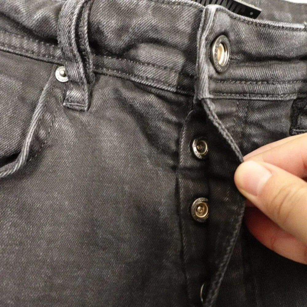 Chronic jeans skinny men's 33 black‎ denim button fly